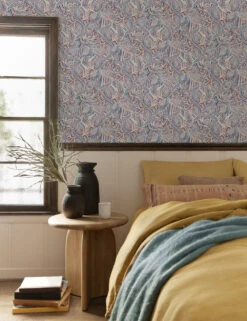 Bequia Wallpaper By Malene Barnett -Household Supplies Shop Bedroom ScribbleNavy 11291 SITECROP