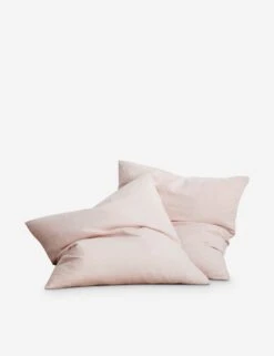 European Flax Linen Euro Pillowcases (Set Of 2) By Cultiver -Household Supplies Shop CULTIVER Blush Euro