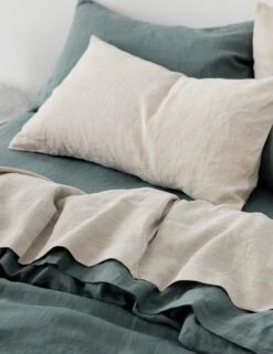 European Flax Linen Fitted Sheet By Cultiver -Household Supplies Shop CULTIVER Flat Sheet Natural