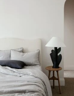 European Flax Piped Linen Sheet Set By Cultiver 15 European Flax Piped Linen Sheet Set By Cultiver -Household Supplies Shop CULTIVER Pillowcase Piped Smoke Gray Slate