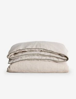 European Flax Piped Linen Duvet Cover By Cultiver -Household Supplies Shop CULTIVER Piped Natural Forest Duvet Cover