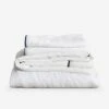 European Flax Piped Linen Sheet Set By Cultiver