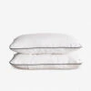 European Flax Piped Linen Pillowcases (set Of 2) By Cultiver