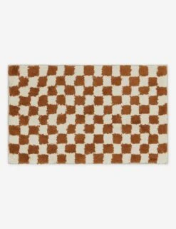 Checkerboard Bath Mat By Sarah Sherman Samuel -Household Supplies Shop CheckerboardBathMatbySarahShermanSamuel Umber 21 x34 A0656925 5148