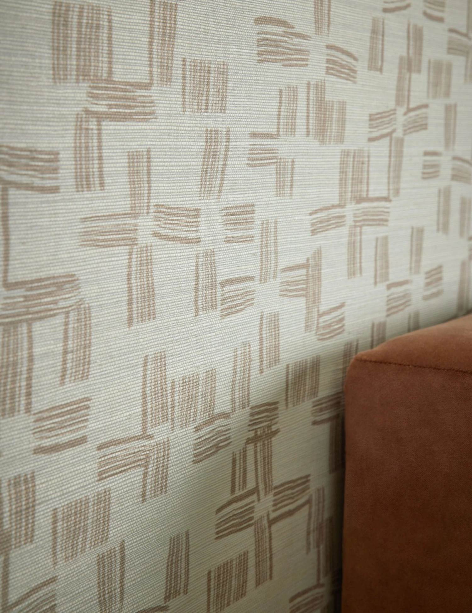 Crossmarks Grasscloth Wallpaper By Élan Byrd 5 Crossmarks Grasscloth Wallpaper By Élan Byrd - Image 3