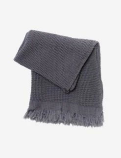 Ella Waffle Hand Towel By House No. 23 -Household Supplies Shop ELLAHANDTOWEL ANTHRACITE PRODUCT