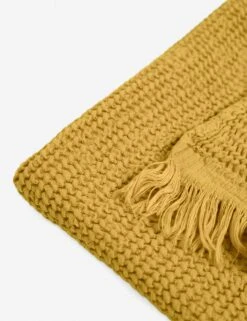 Ella Waffle Hand Towel By House No. 23 -Household Supplies Shop EllaHandTowel Mustard2