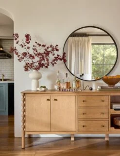 Idris Round Mirror -Household Supplies Shop Lulu and Georgia EvergreenCasePiece 687 NEW Site Crop Lifestyle