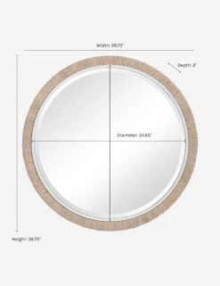 Tahiti Round Mirror -Household Supplies Shop MIR 21413 09668 dims