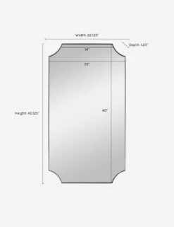 Ryleigh Mirror -Household Supplies Shop MIR 21672 09709 dims