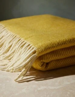 Recycled Wool Throw By Tartan Blanket Co 31 Recycled Wool Throw By Tartan Blanket Co -Household Supplies Shop RecycledWoolThrow MustardHerringbonebyTartanBlanketCo 16106 Swatch SITECROP