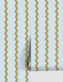 Ric-Rac Stripe Peel + Stick Wallpaper By Sarah Jessica Parker -Household Supplies Shop SJP Ric Rac Stripe MorningDewOlive