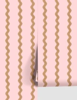 Ric-Rac Stripe Peel + Stick Wallpaper By Sarah Jessica Parker -Household Supplies Shop SJP Ric Rac Stripe PinkPecan