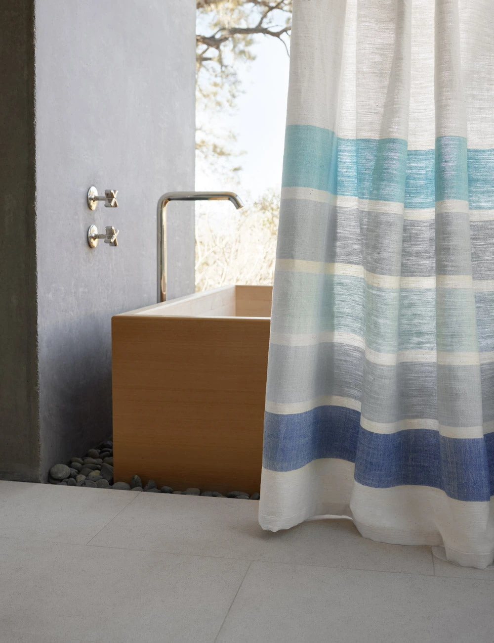 Omo Shower Curtain By Bolé Road Textiles 3 Omo Shower Curtain By Bolé Road Textiles