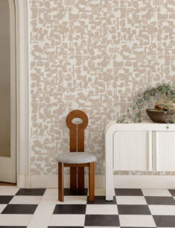 Organic Shapes Wallpaper By Sarah Sherman Samuel -Household Supplies Shop SideboardVignette 12004