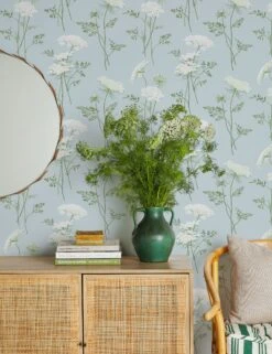 The Queens Lace Wallpaper By Sarah Jessica Parker -Household Supplies Shop The Queens Lace by SJP MistyBlue RS