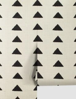Triangles Grasscloth Wallpaper By Nathan Turner -Household Supplies Shop TrianglesGrassclothBlack