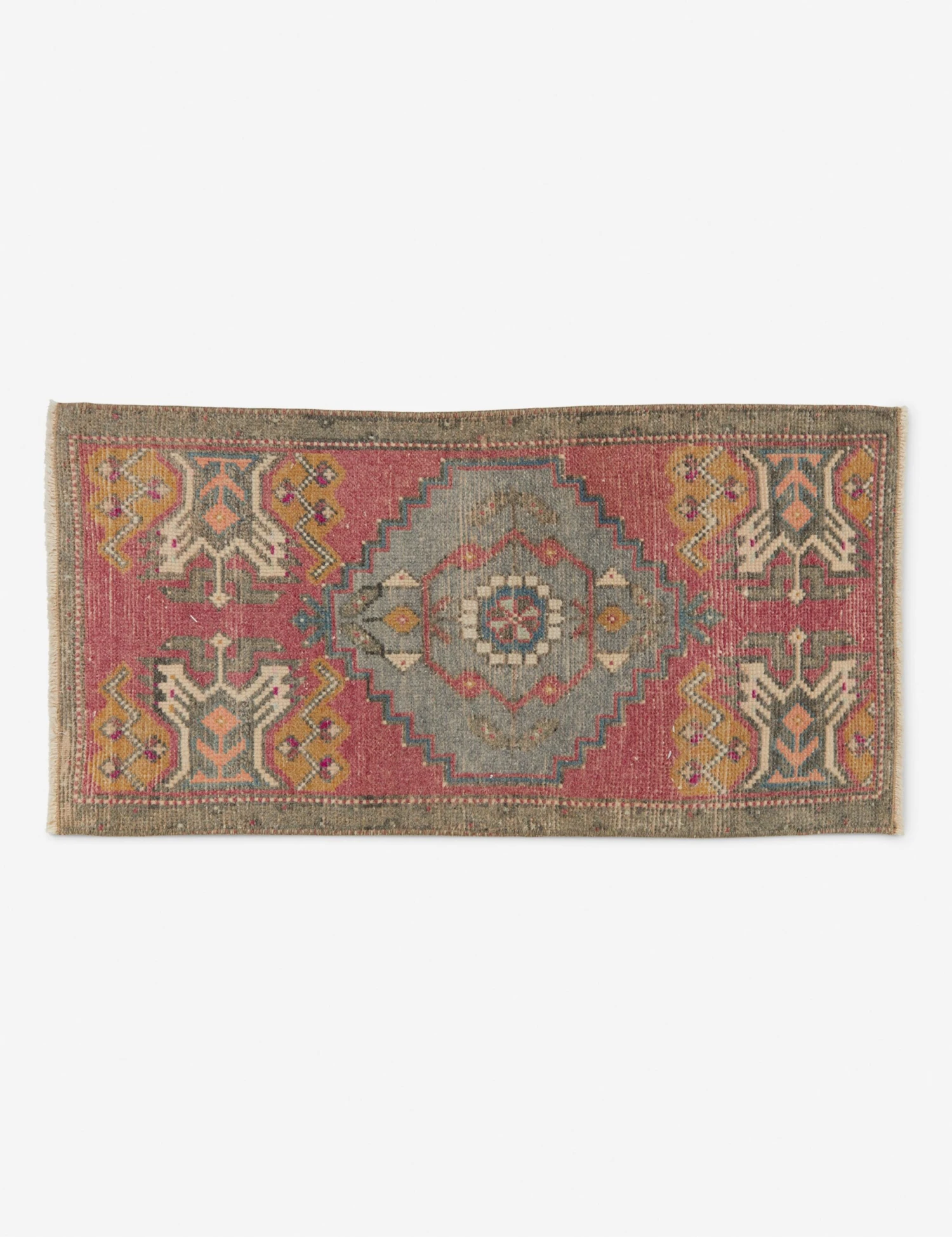 Vintage Turkish Mini Rug No. 113, 1'4" X 3'1"