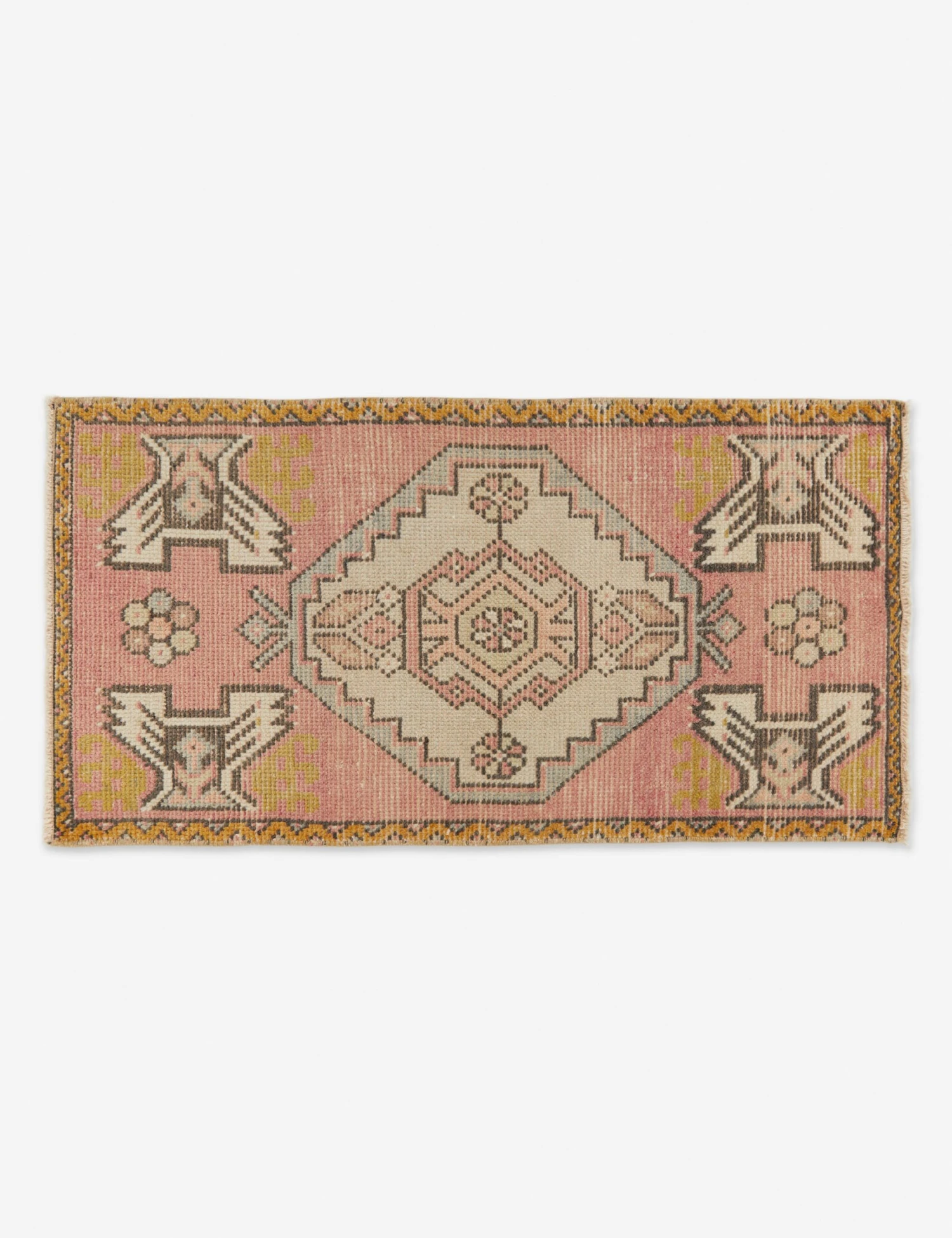 Vintage Turkish Mini Rug No. 97, 1'6" X 3'2" 3 Vintage Turkish Mini Rug No. 97, 1'6" X 3'2"