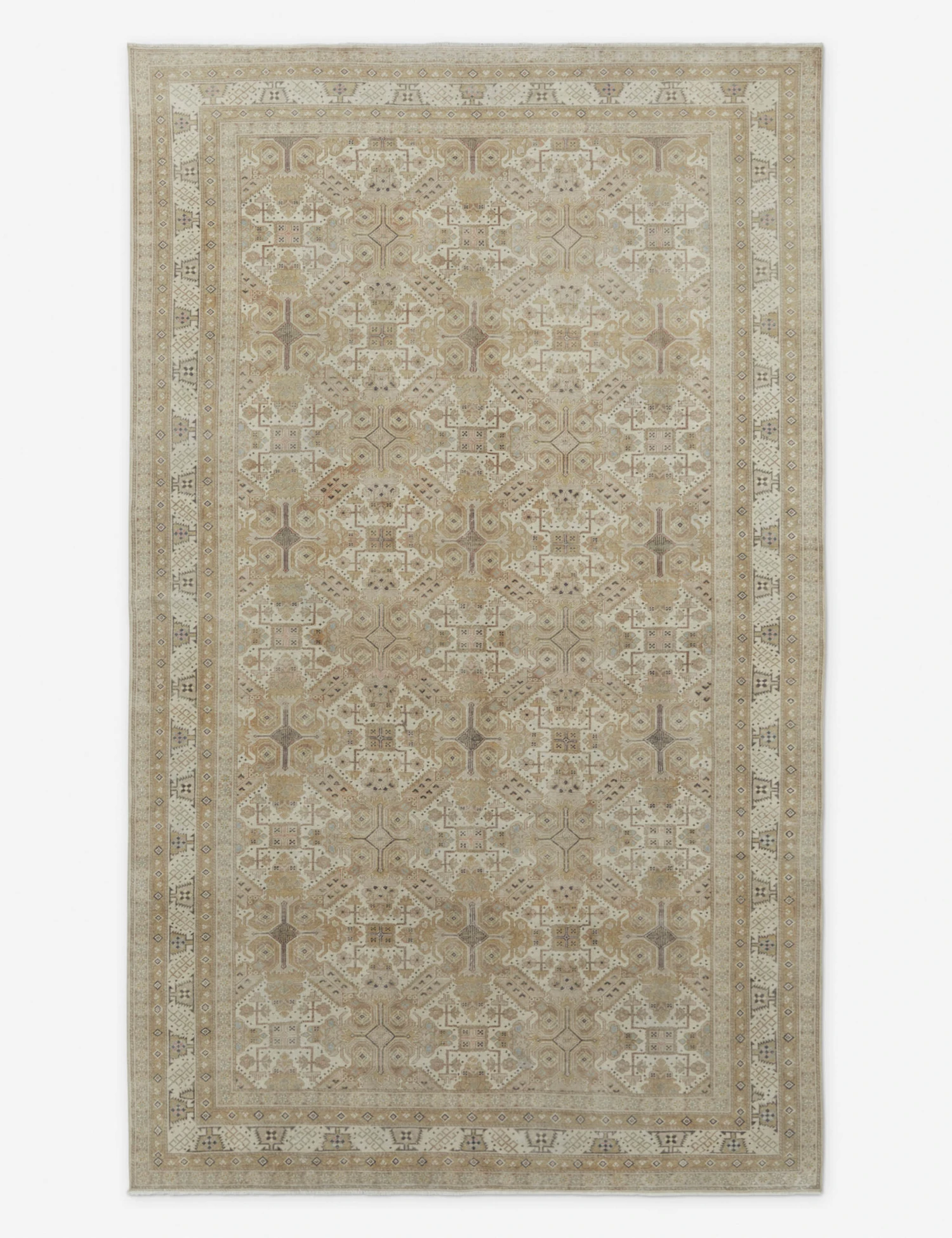 Vintage Turkish Hand-Knotted Wool Rug No. 212, 7'5" X 13'3"
