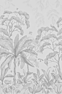 Jungle Wallpaper Mural -Household Supplies Shop cdm4352 B W FULL MURAL site crop