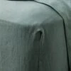 European Flax Linen Fitted Sheet By Cultiver -Household Supplies Shop cultiver linen bedding bluestone fitted sheet