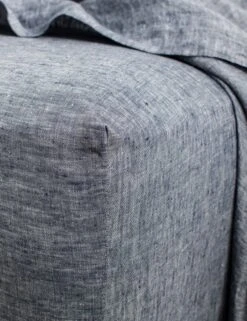 European Flax Linen Fitted Sheet By Cultiver -Household Supplies Shop cultiver linen bedding indigo fitted sheet 1