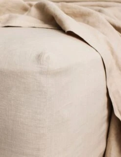 European Flax Linen Fitted Sheet By Cultiver -Household Supplies Shop cultiver linen bedding nude fitted sheet 1