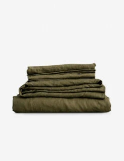 European Flax Linen Sheet Set By Cultiver 34 European Flax Linen Sheet Set By Cultiver -Household Supplies Shop cultiver linen bedding olive sheet set 1 1
