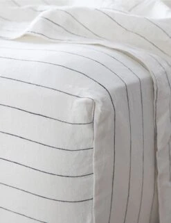 European Flax Linen Fitted Sheet By Cultiver -Household Supplies Shop cultiver linen bedding pencil stripe fitted sheet