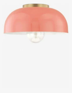 Dea Semi-Flush Mount Light 12 Dea Semi-Flush Mount Light -Household Supplies Shop dea semi flush mount aged brass and pink 2 1564991625 1