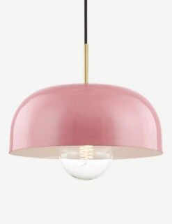 Dea Pendant Light -Household Supplies Shop dea pendant light aged brass and pink 1