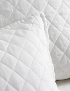 Hampton Quilted Sham By Pom Pom At Home 26 Hampton Quilted Sham By Pom Pom At Home -Household Supplies Shop hampton white detail 1
