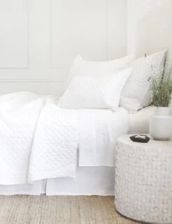 Hampton Quilted Coverlet By Pom Pom At Home -Household Supplies Shop hampton white side 1