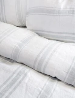 Jackson Linen Duvet By Pom Pom At Home -Household Supplies Shop jackson white ocean detail