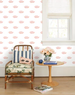 Lips Wallpaper By Clare V. 5 Lips Wallpaper By Clare V. -Household Supplies Shop lips removable wallpaper by clare v pink 1