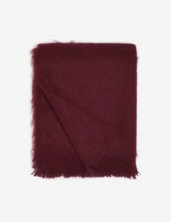 Aimee Mohair Throw -Household Supplies Shop mohair throw merlot a06517016 2