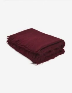 Aimee Mohair Throw -Household Supplies Shop mohair throw merlot a06517016 det 3