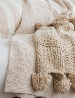 Oulu Throw By Pom Pom At Home -Household Supplies Shop ojaiblushoulunaturaldetailcopy