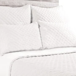Hampton Quilted Sham By Pom Pom At Home 24 Hampton Quilted Sham By Pom Pom At Home -Household Supplies Shop pom pom at home hampton sham white 1